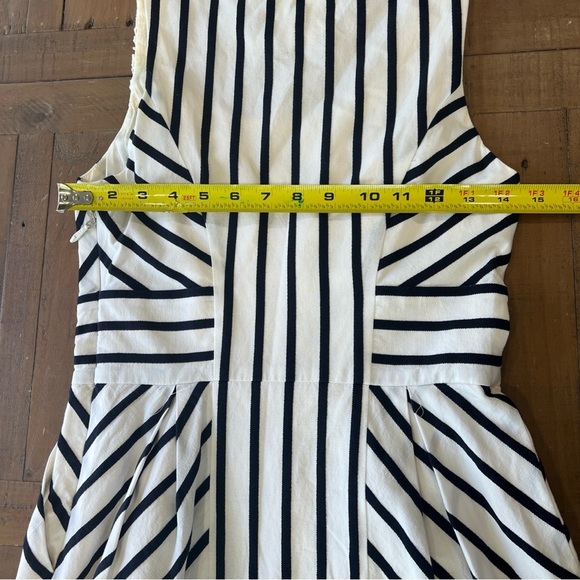 Anthropologie Maeve Chessia Navy Stripe Lace Dress Nautical Preppy Lace 2 - Picture 11 of 11